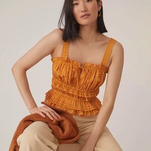 NWOT Anthropologie Smocked Sleeveless Cami - Size X-Small